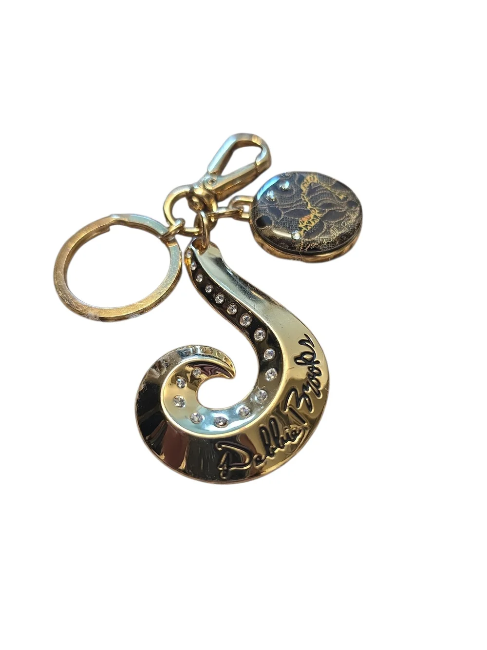Gold Dr. Ilia Brooks Crystal-Embellished Keychain